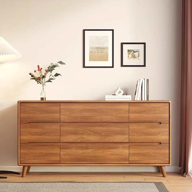 Solid Wood Drawer Sideboard Cabinet Chest Bedroom Storage Display Living Room Cabinet Kitchen Furniture Muebles De Cocina