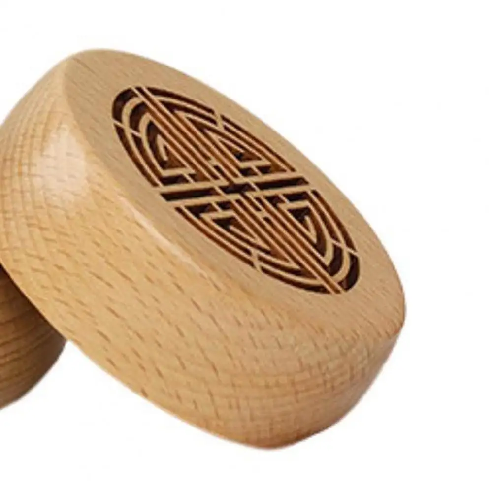 7*4.2cm Wooden Aromatherapy Diffuser Box Car Air Freshener Essential Oil Round Aroma Fragrance Box Walnut Lotus Wood Home Decor