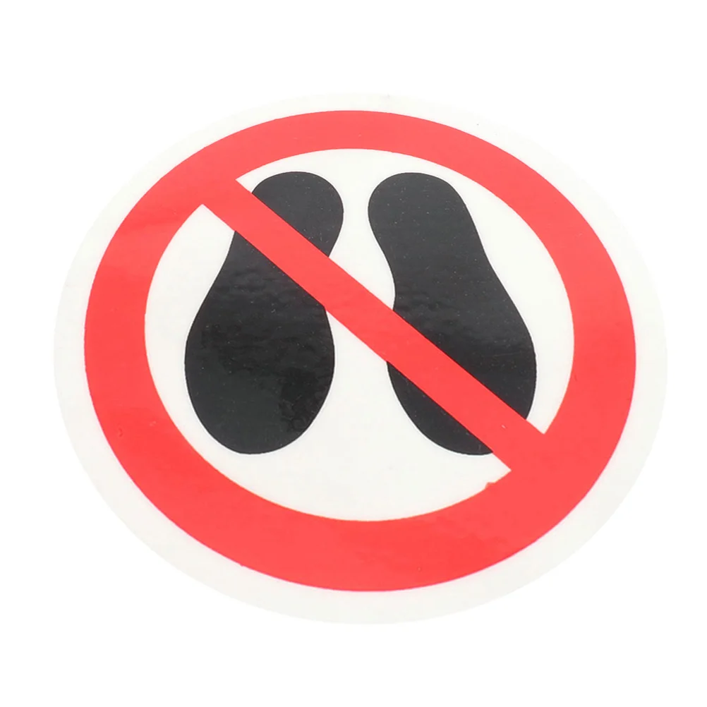 No Step Warning Sticker Safety Sign Traffic Signal Roadway Decal Round Label Caution Danger Marker Stickers No Trespassing Sign