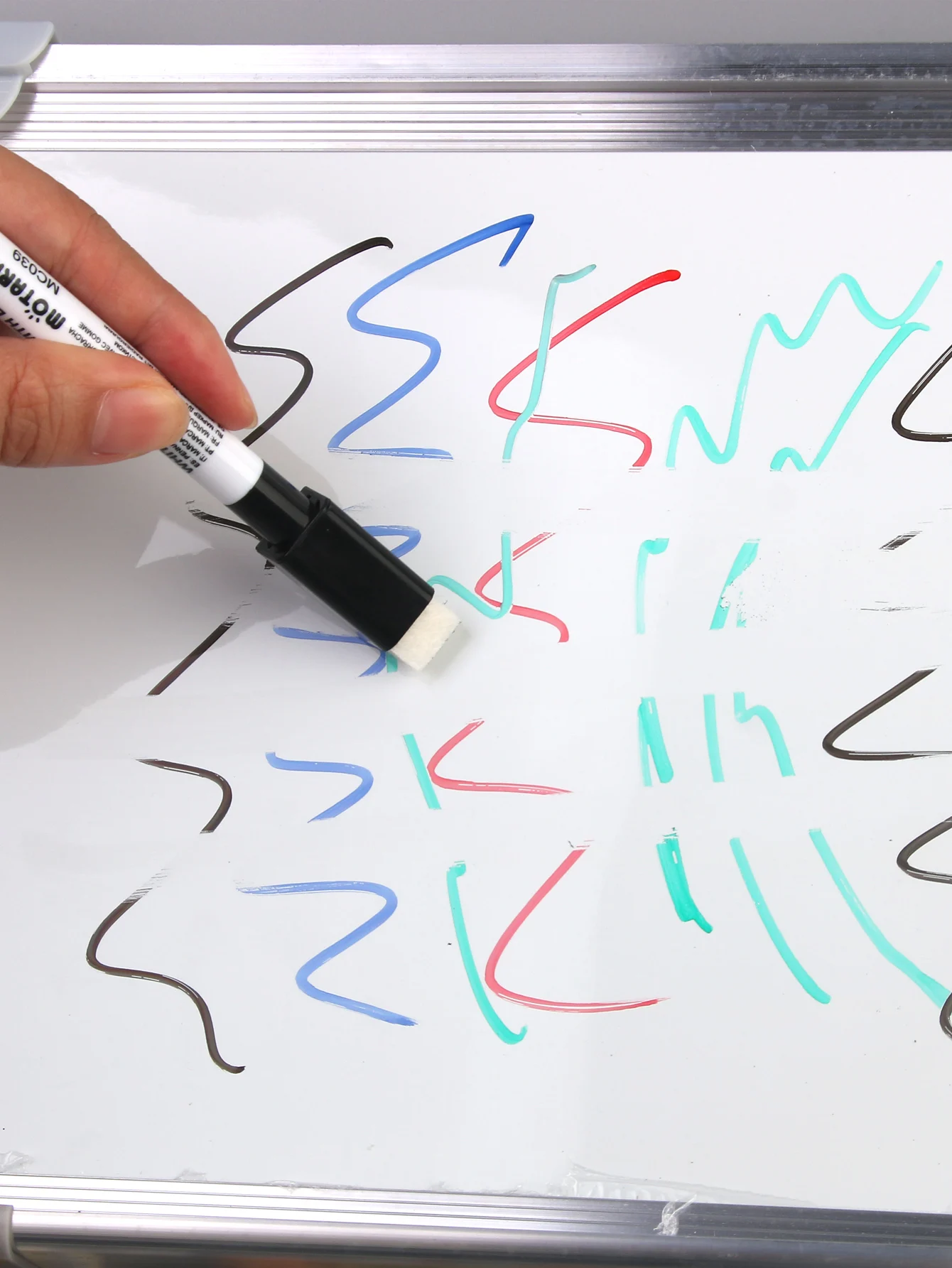 MOTARRO 4Pcs Whiteboard Magnetic Markers Set Fine Tip Dry Erase Markers with Eraser for Home Office School Supplies 4