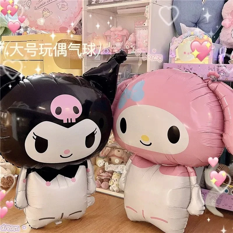 

Lovely Cartoon Sanrioed Kuromi My Melody Large Doll Room Decoration Birthday Party Floating Balloons Photography Props Balloons