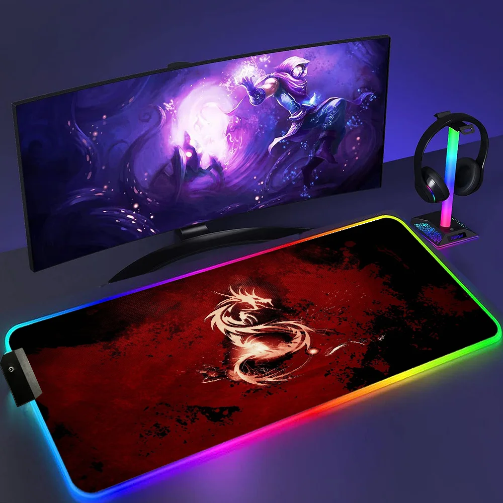 Speed Gaming Mousepad Rgb Msi Mouse Pad Pc Gamer Xxl Tastiera Grande Tappetino Da Scrivania Computer Pc Gaming Led Play Tappeto Runtable
