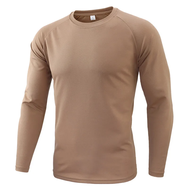 Outdoor Hiking Camping Tactical Men Breathable Quick Dry Long Sleeve T Shirt Military Camouflage Combat Fitness sport t shirt long sleeve t shirt