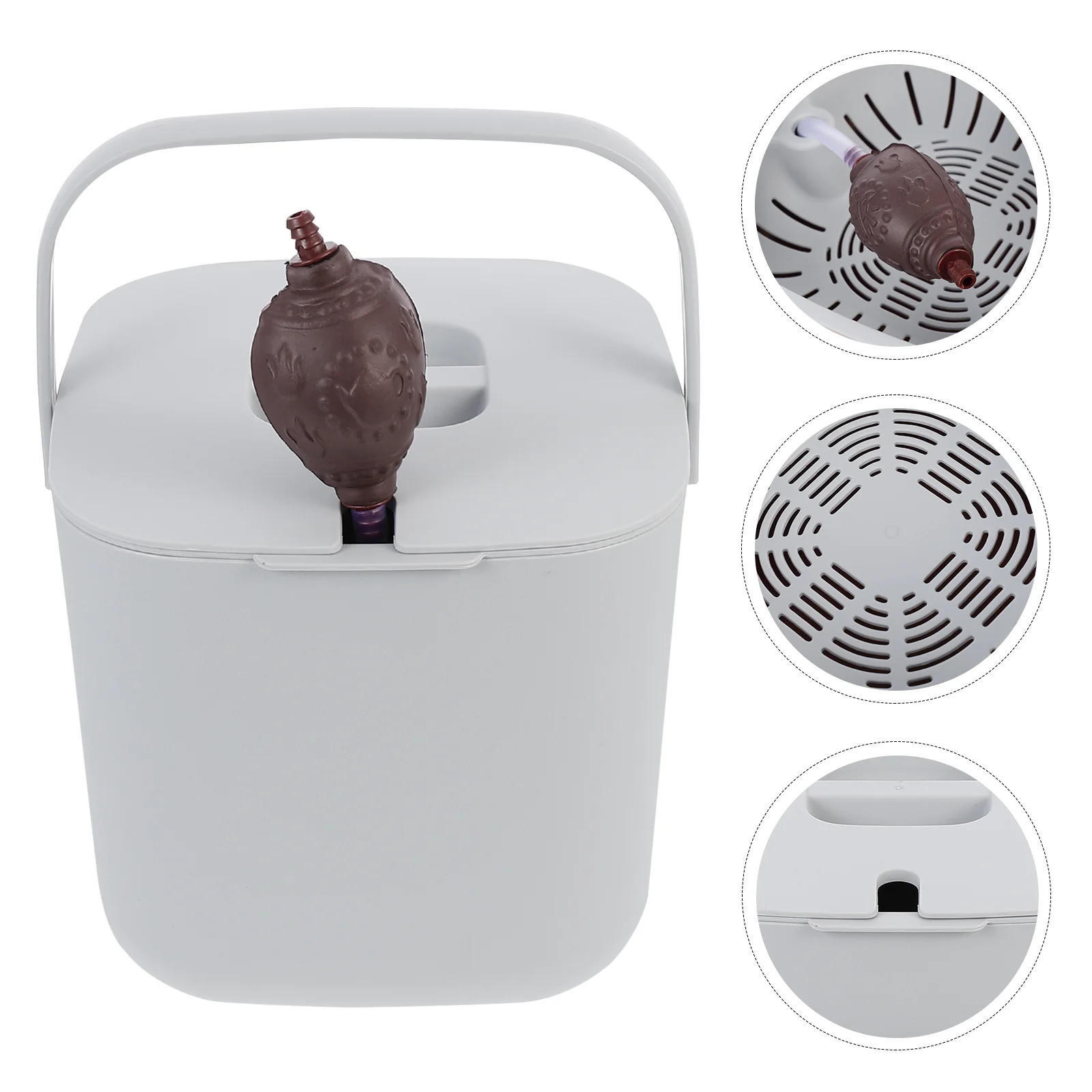

Tea Bucket Bins Office Leaf Car Office Mini Containers Strainers Container Desktop Portable Holders Plastic Dregs