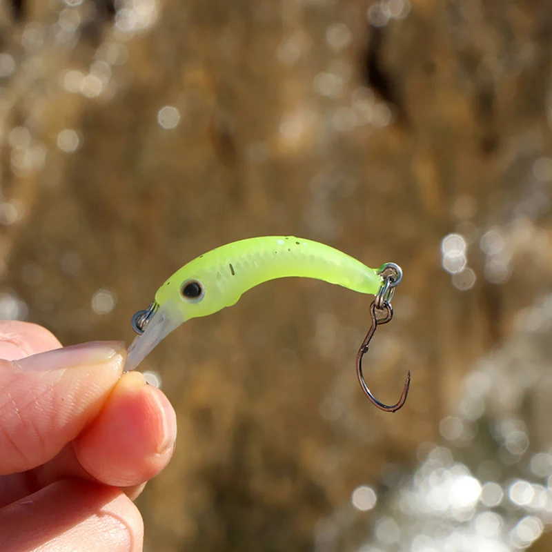 LETOYO 40mm esca da pesca morente trota Mini Crankbait Micro Minnow manovella galleggiante esche rigide artificiali attrezzatura da pesca d'acqua dolce