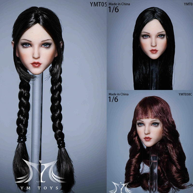 

YMTOYS YMT058 1/6 женский солдат, милая голова, скульптура, модель, аксессуары, игрушка, подходит для 12 дюймов, экшн-фигурки, тело