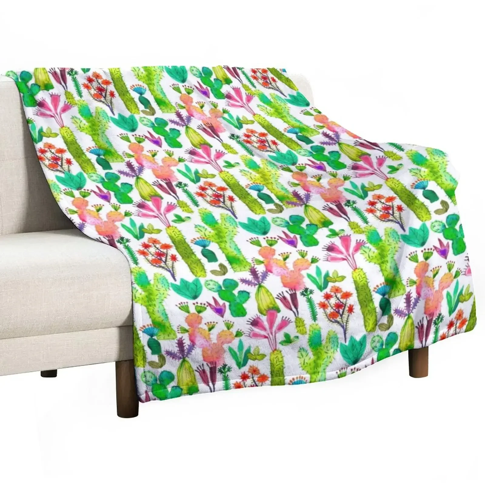 

Cacti garden Throw Blanket blankets ands Soft Beds Thins Blankets