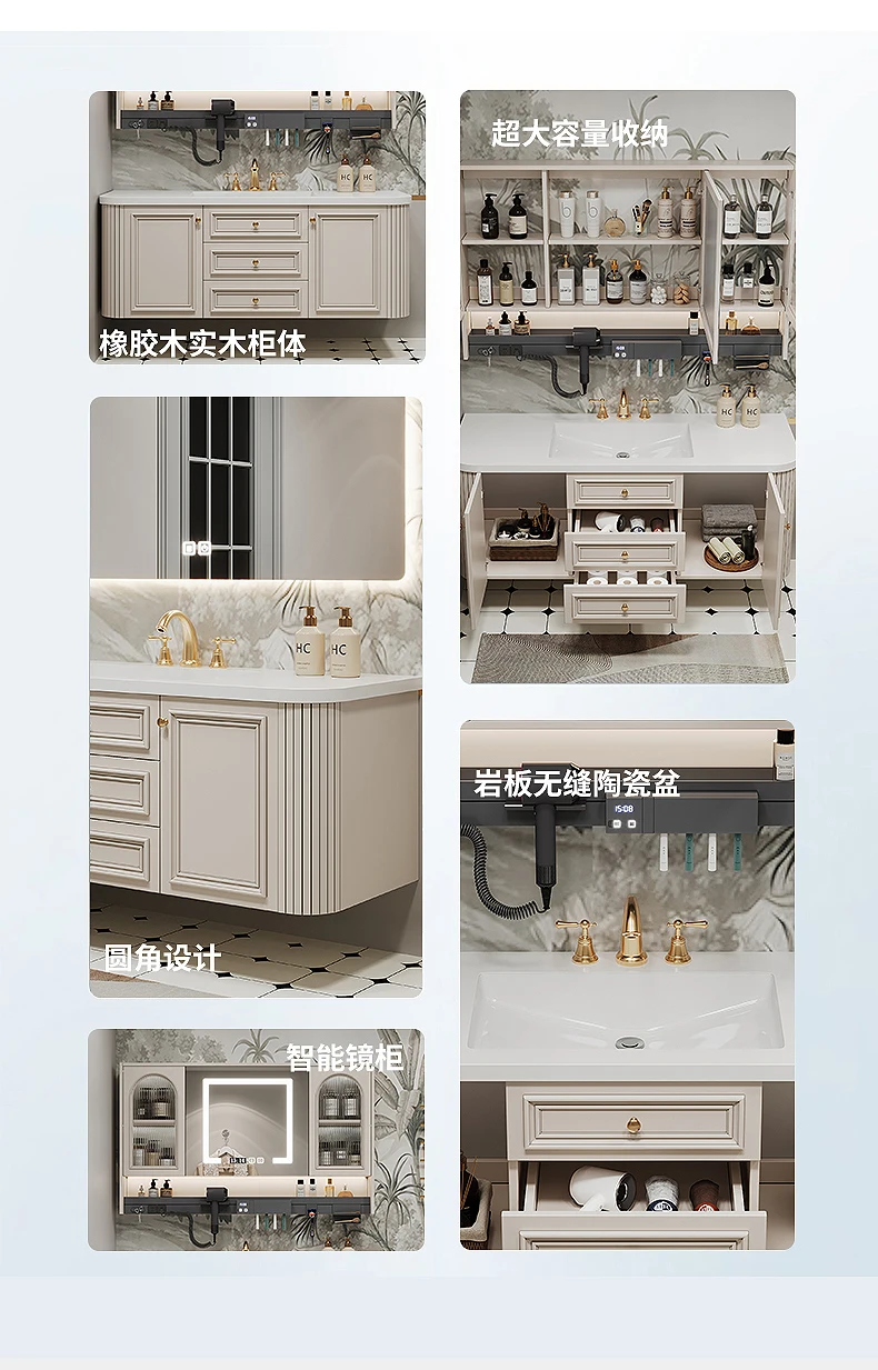 Description Picture 6 of itemMakeup Bathroom Cabinets Luxury Toilet Wall Shelves Medicine Cabinet Mirror Storage Meuble De Rangement Home Furniture TD50BC
