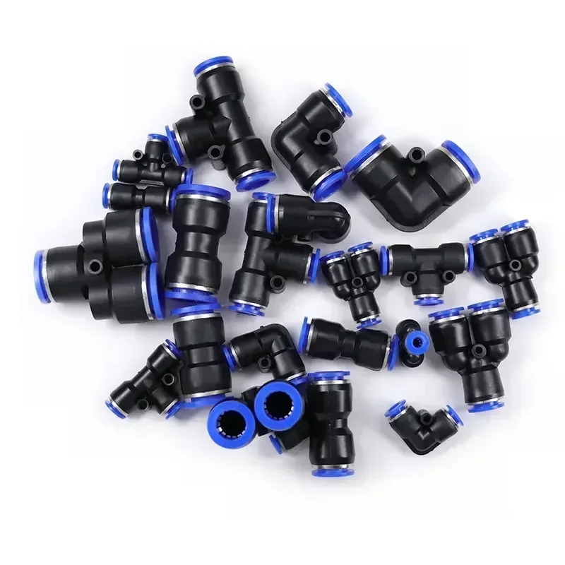 5/10 Stück PY/PU/PV/PE Serie Pneumatische Anschlüsse OD 4 6 8 10 12 16mm Rohrverbinder Luft-Wasser-Schlauch Schnellkupplung – Detail 9