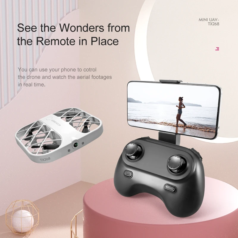 JJRC H107 Mini Drone Wifi Quadcopter with Camera 8K 4K Safe Real Time Transmission Pocket UFO Remote Control Aircraft Boy Toys