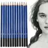 12Pcs Graphite Pencil Wood Sketching Pencils Set 5H 4H 3H 2H HB B 2B 3B 4B 5B 6B 8B Pre-sharpened Pencils Stationery Supply 6