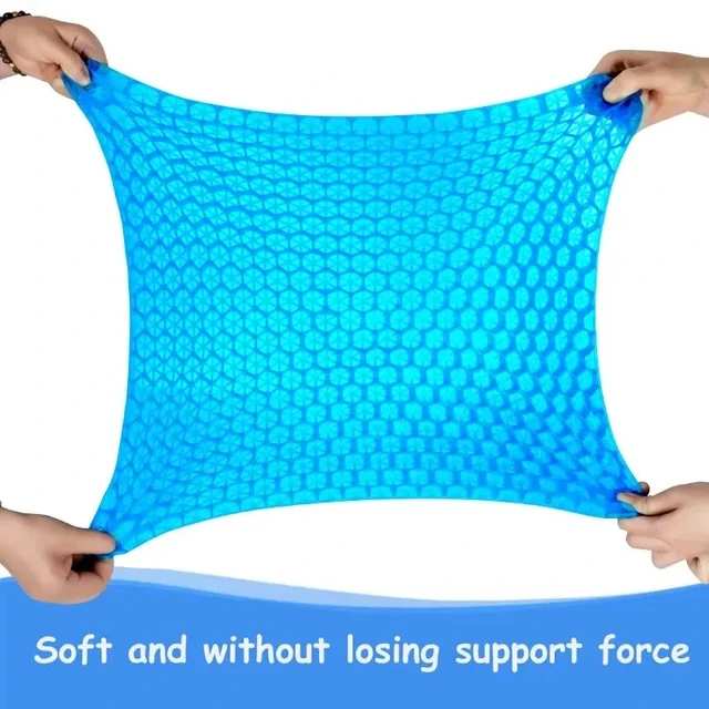 Coussin de siège de refroidissement en Gel pour voiture, nid d'abeille 3D, frais et respirant, en soie glacée, pour maison, bureau, chaise, accessoires de voiture 3