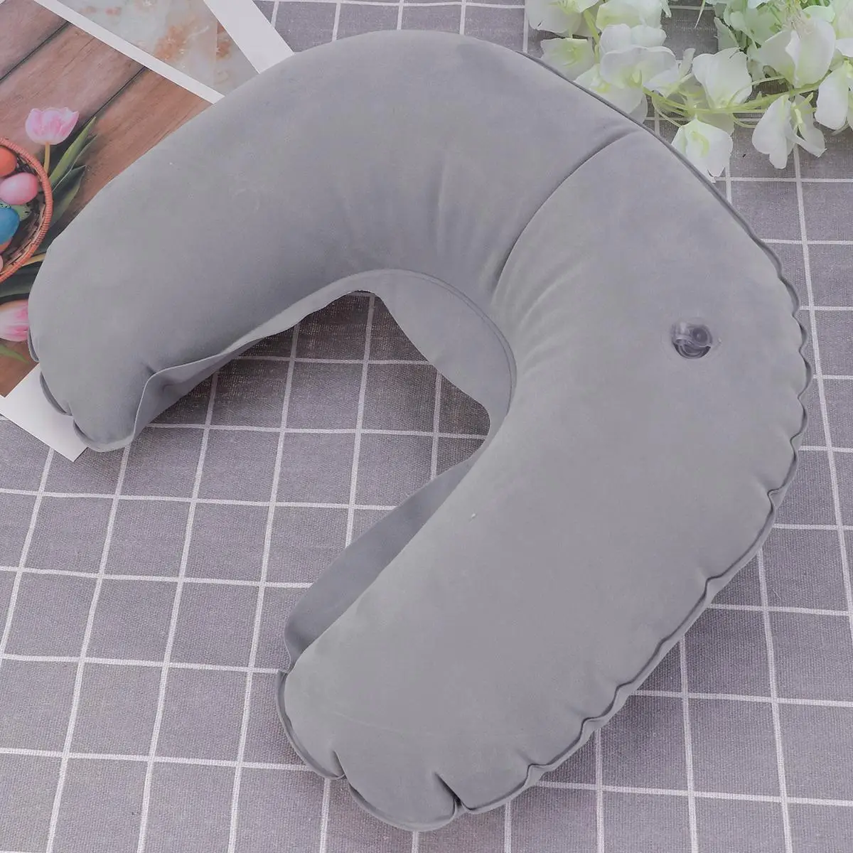Car Pillow for Sleeping Blow up Plane Travel Size Airplane Neck Support Inflatable Hiking Outdoor Pillows 2