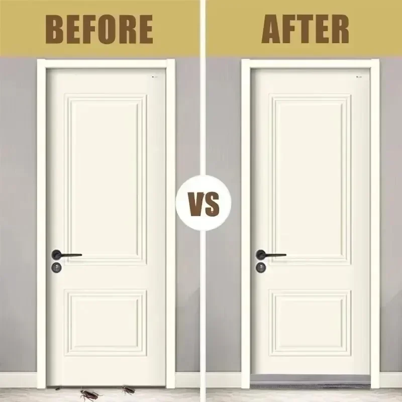 Door Seal Strip Rubber Door Sweep Reduce Noise Breeze Blocker Insect Proof Dust Proof Sound Seal