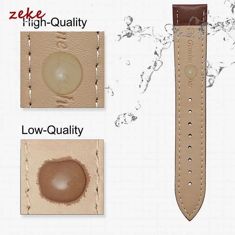 Elegant Genuine Leather Watch Strap: Soft Business Wristband with Pin Buckle