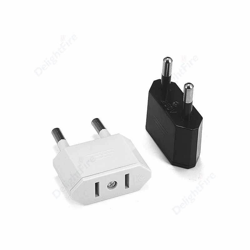Cn Us To Eu Plug Adapter 2 Pin American China To Eu Europe Travel Power Adapter Euro Type C Ac Converter Presa Elettrica