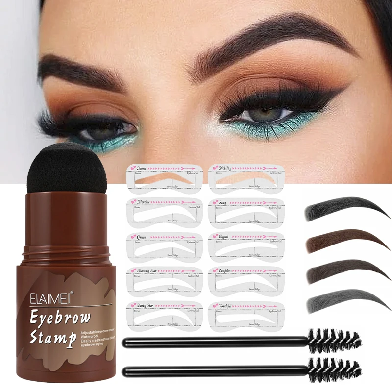Eyebrow Stamp Shaping Kit Waterproof Long Lasting Natural Shape Brow Contouring Stick Make Up Perfect In Seconds | Красота и здоровье