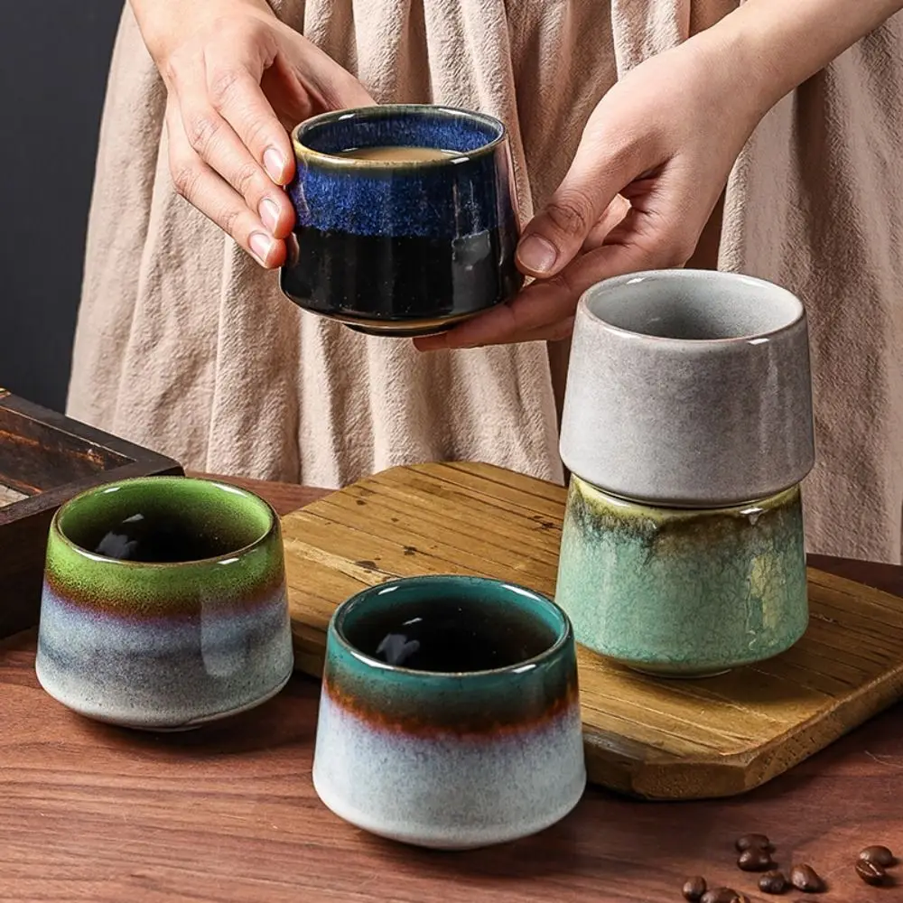 Ceramic Japanese Matcha Tea Cup Food Grade Smooth Matcha Bowl Large Capacity Reusable Green Tea Maker Cup for Art