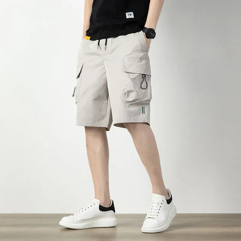 Summer Thin Workwear Ice Silk Shorts Invisible Open-Seat Pants Men's Trendy Loose Breathable Sport Casual Pants Male Outdoor Sex
