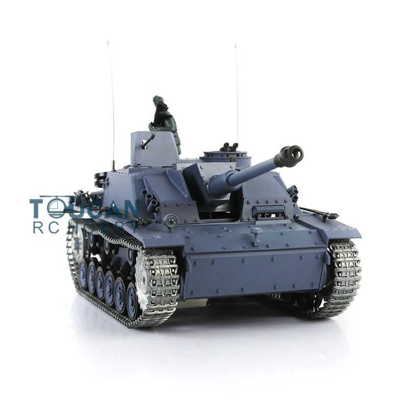 Heng Long 1/16 Scale RC Army Tank 7.0 Customized Stug III 3868 3869 Metal Tracks Wheels Toucan Ready to Run Toys Model TH17423 3