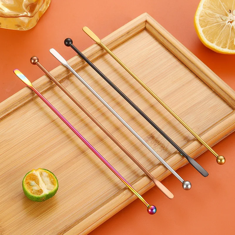 304 Stainless Steel Coffee Stir Stick Bar Juice Rio Cocktail Creative Mixer Stick Champagne Swizzle Sticks Mixer Shaker Cocktail
