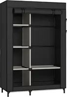 Wardrobe Portable Closet Wardrobe Clothes Storage with 6 Shelves and Hanging Rail,Non-Woven Fabric, Quick and Easy Assembly 2