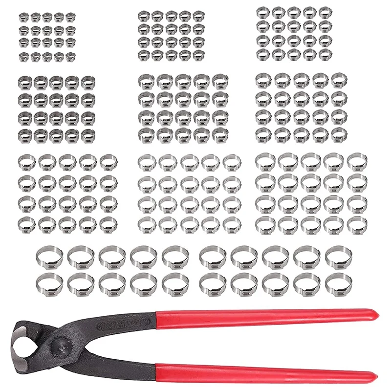 

201 шт. плавный зажим для шланга, одиночные зажимы для шланга, зажимы для труб из нержавеющей стали Cinch зажимные кольца