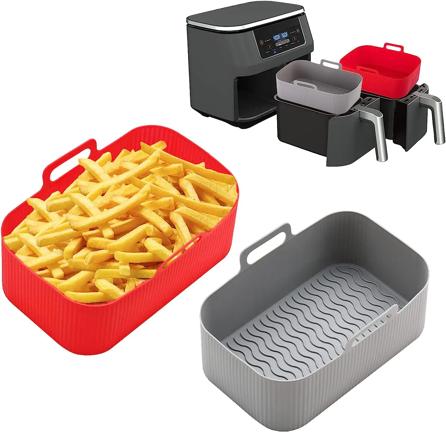 Top Sale Air Fryer Accessories for 6. 5 QT and 8 QT Ninja Foodi,Air Fryer  Bake Kit , Non-Stick Coating,Dishwasher Safe - AliExpress