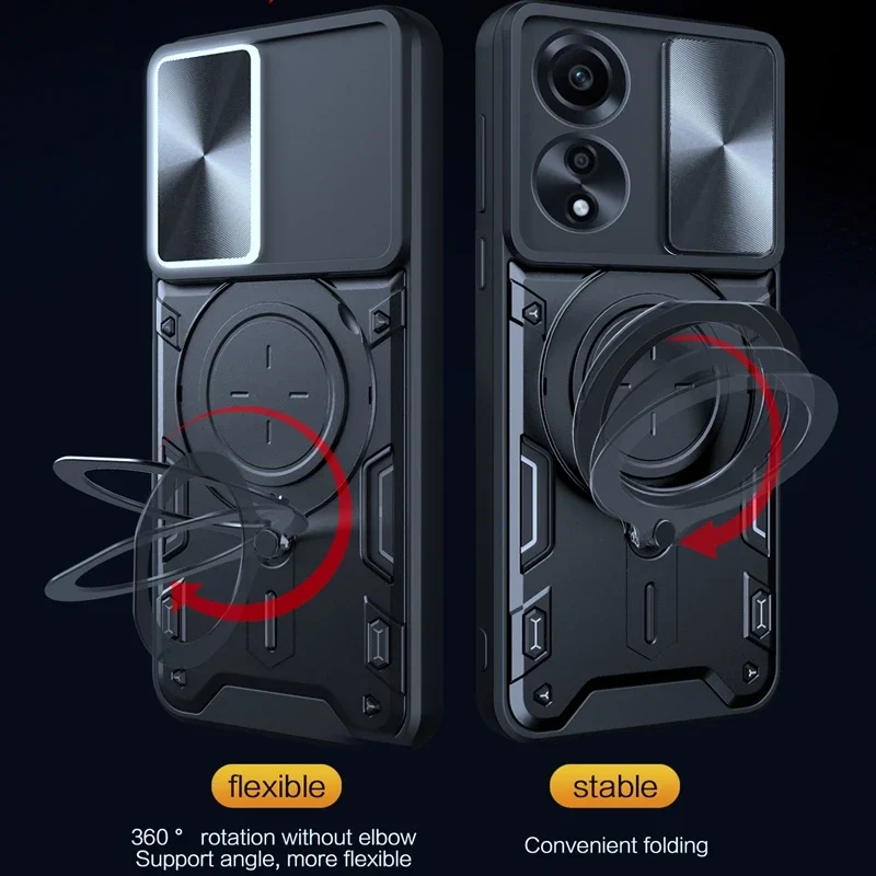 Kickstand Armor Shield Case with Lens Protection – Shockproof and Durable