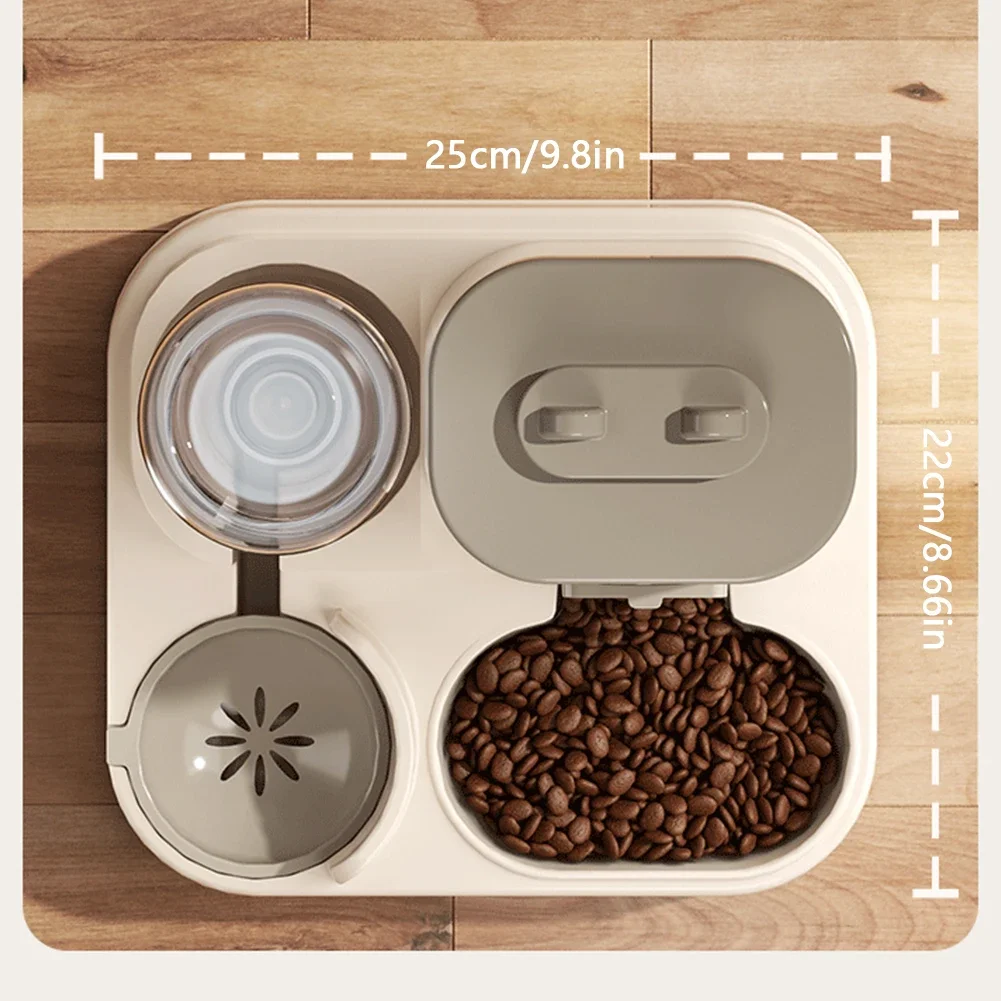 2-in-1 Easy Clean Gravity Feeding and Drinking Pet Feeder for Multiple Pets and Home Outings Pet Feeder Food Storage Dispenser 5