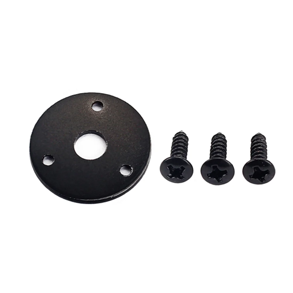 1/4 Inch Guitar Jack Plate Indented Guitar Pickup Output Input Jack Socket Plate Metal Jack Plate With Screw for E-Guitar Bass