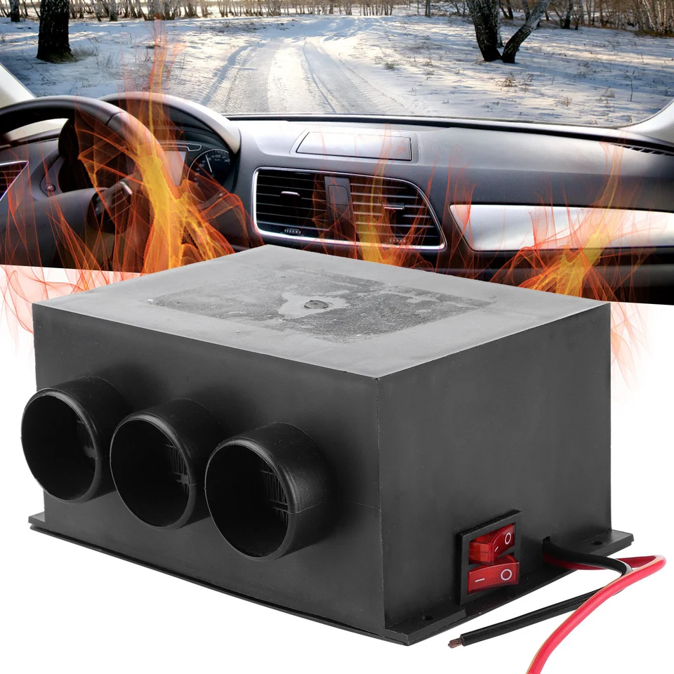 12V, 12V Car Heater Compact 3 Hole Car Heater 600W-800W