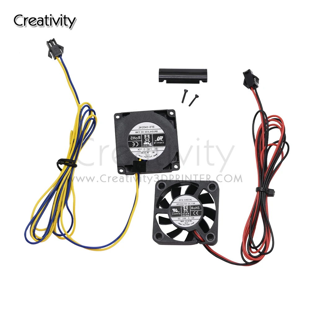HUIOP Ventole Di Raffreddamento 40x40x10mm DC 24V Per Stampante 3D Ender-3 / Ender-3 Pro - 2 Pezzi, Ventole Senza Spazzole Per Estrusore Hotend, Cavo 120 Cm