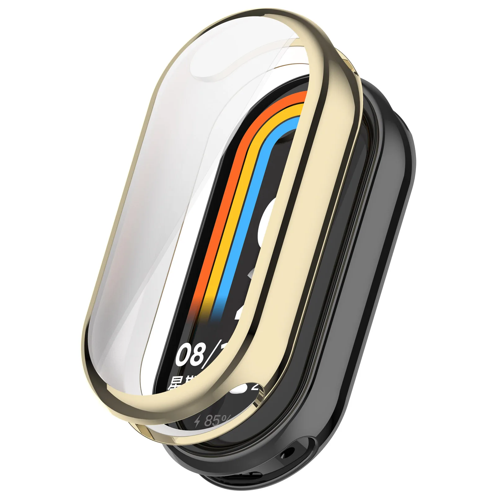 TPU Soft Protective Cover For Xiaomi Mi Band 8 Case Full Screen Protector Shell Bumper Plated Cases For Mi Band 8 smart watch