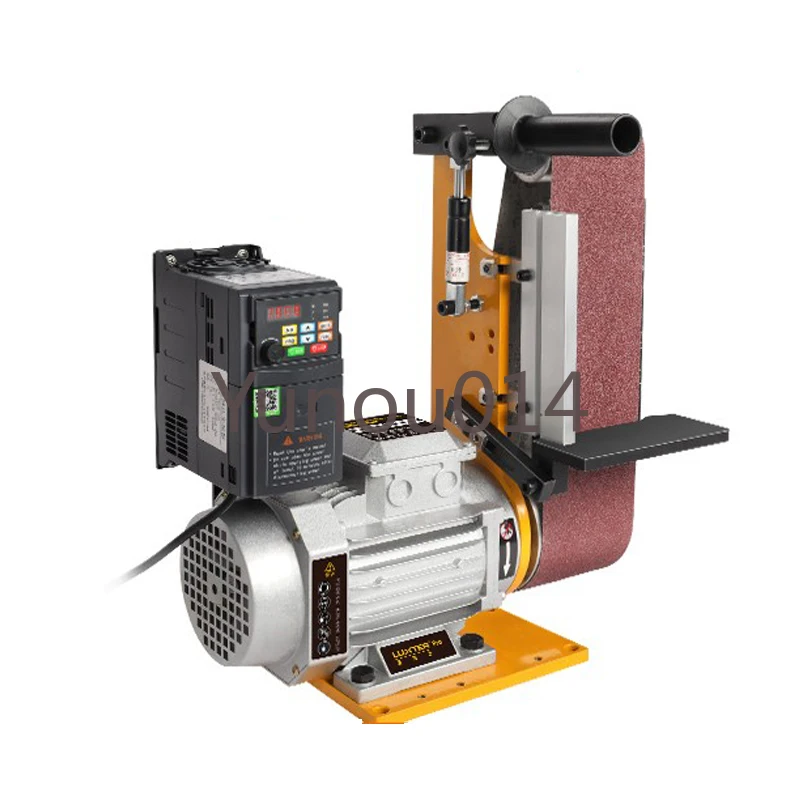 

Industrial Vertical Belt Sander, Adjustable Speed, Desktop Wheel Sander, Stainless Steel, Abrasive Tool, 1500W