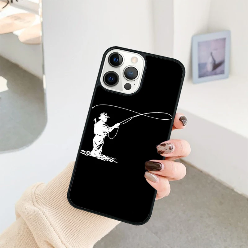 Heartbeat Fishing Design Phone Case – Durable Protective Cover