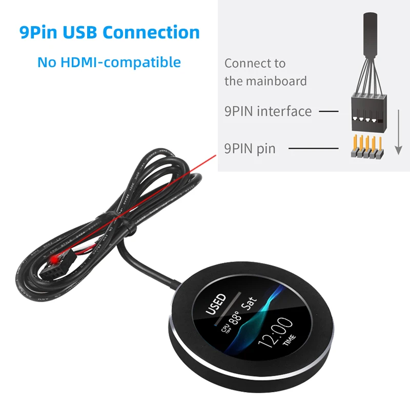 2.1/2.8 Inch USB Monitor PC Water Cooler Secondary Screen