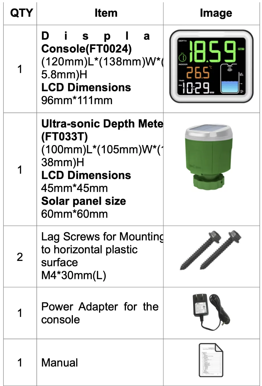 Solar Ultrasonic Water Level Sensor - Wireless Tank Level Meter with LCD Display