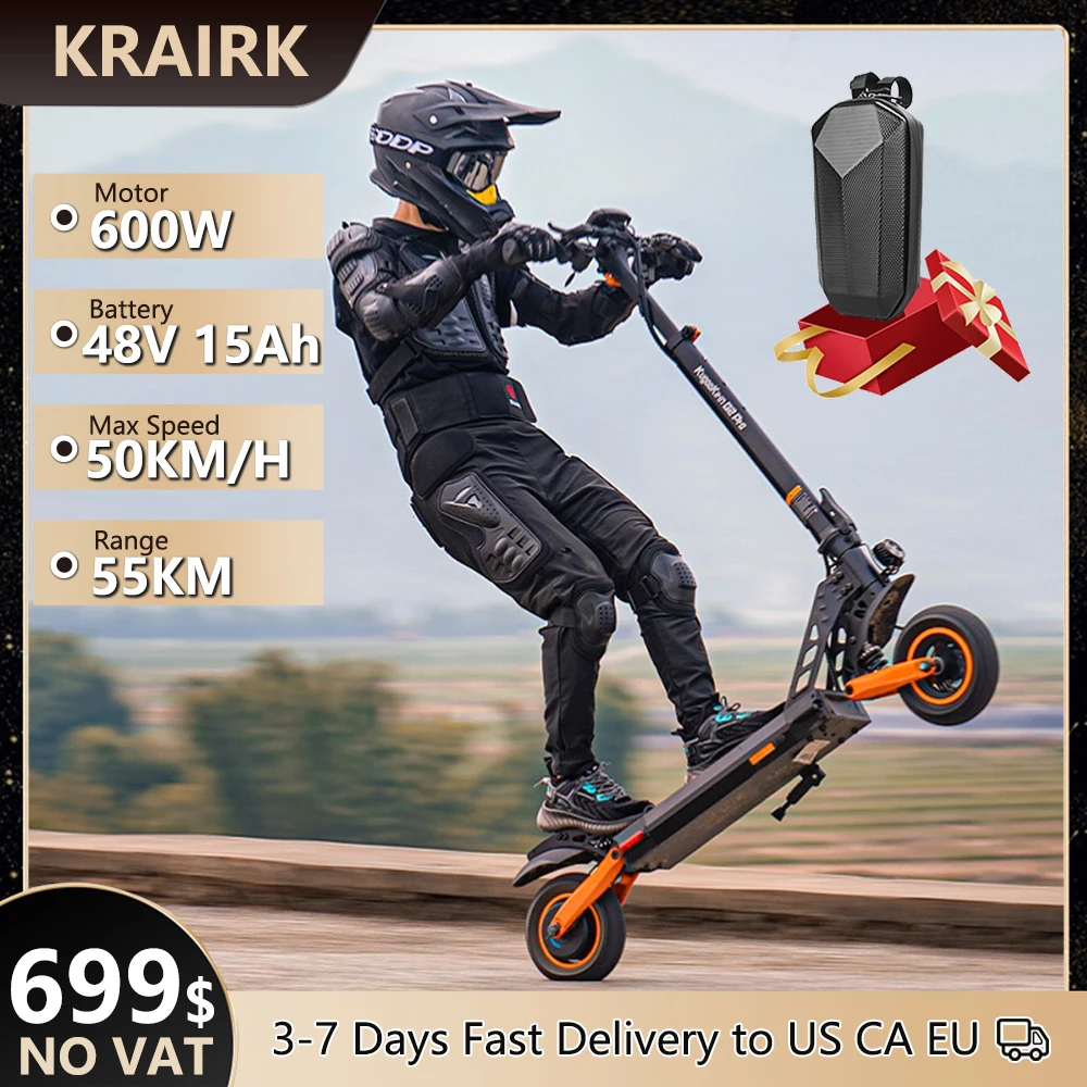 

600W Electric Scooter 48V 15AH 50KM/H Top Speed 8.5'' Off Road eScooter Adults Electric Kick Scooter with Removable Seat G2 Pro