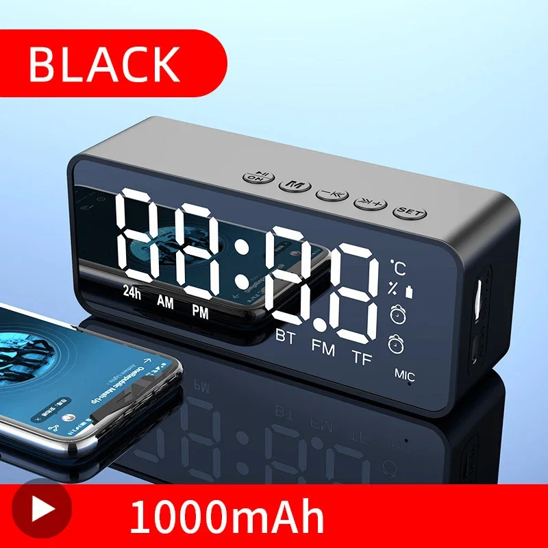 

Table Alarm Clock Radio FM Portable Wireless Caixa De Som Bluetooth Speaker Music Sound Box Blutooth For Subwoofer Car Blootooth