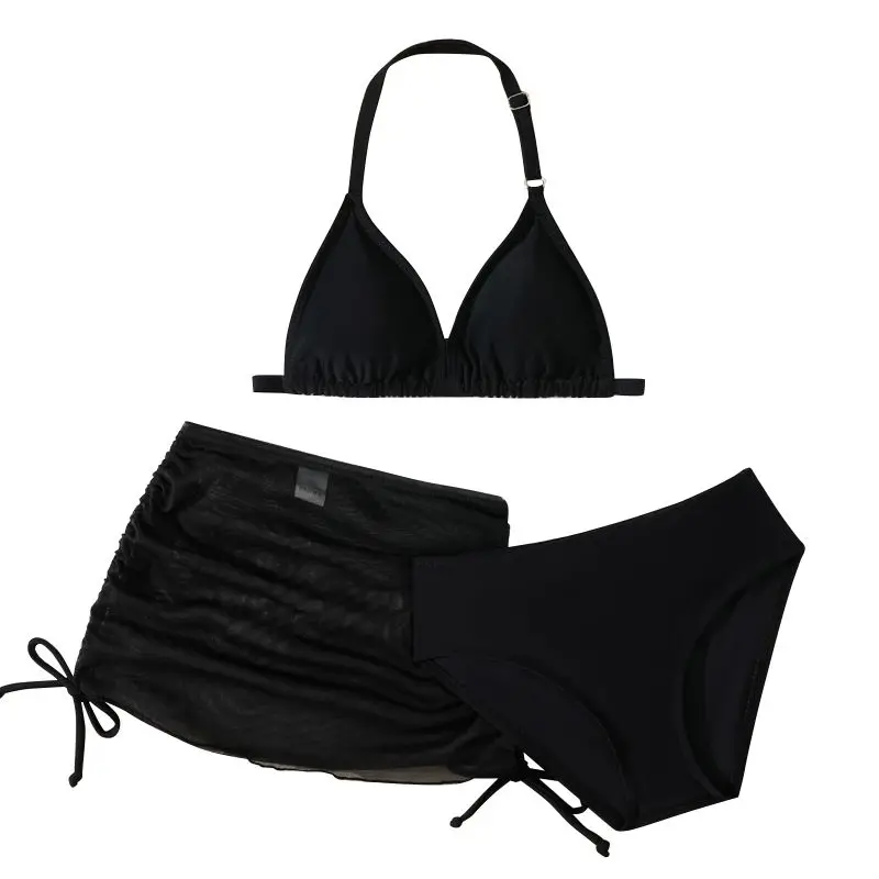 Girls Summer Black Sling Bikini Set 2025