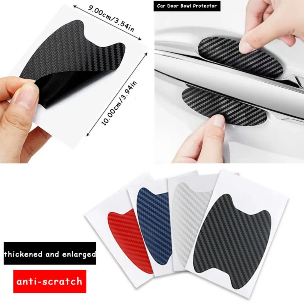 Car Door Handle Bumper Sticker Paper Protective Film Carbon Fiber Wrist Bumper Universal Handle Sticker 10pcs/Lot