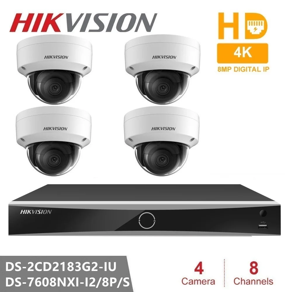 Hikvision Cctv Camera Kits Nvr 8ch 8poe 4k + Builtin Microphone Ds