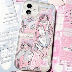 Kawaii Pink Anime Girl Comic Phone Case - Stylish & Cute Design - Samsung A72 (QN - 247QN24116401)