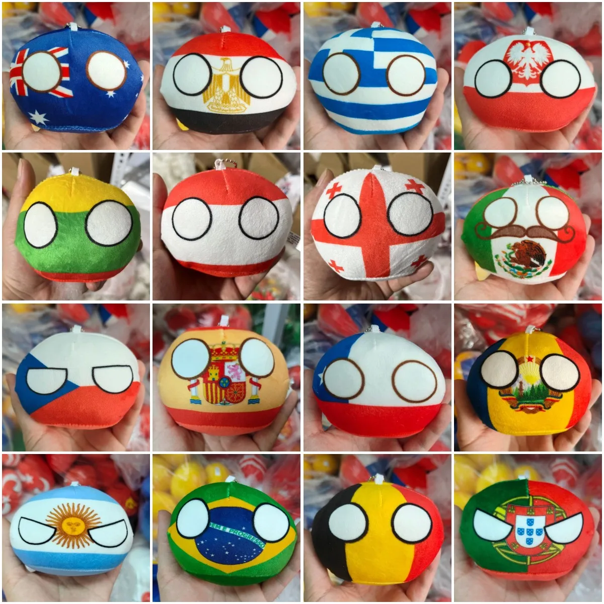 70 Styles 10cm Country Ball Plush Toys Polandball Pendant Country Balls Decor Countryball Stuffed Doll Christmas Gift for Kids