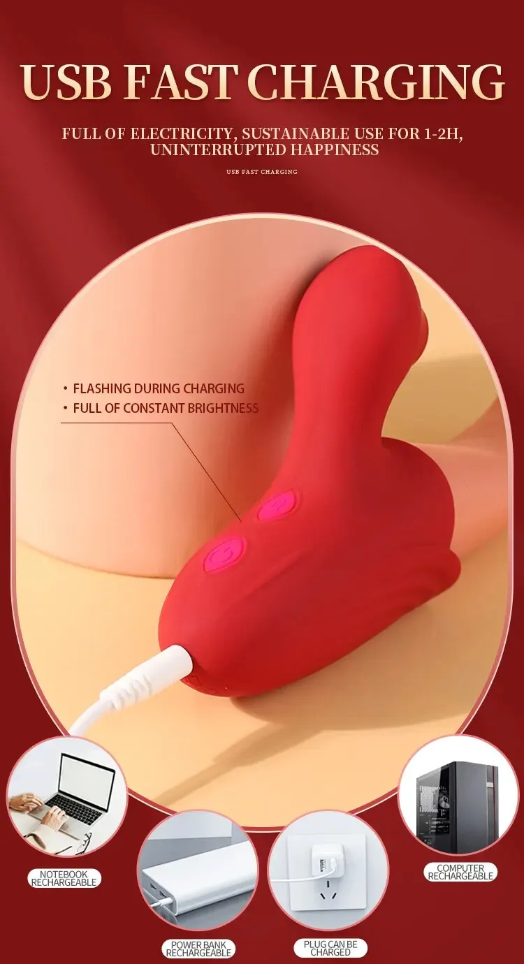 Realistic Licking Tongue Rose Vibrator for Women 7 Speeds Nipples Clitoral Stimulation Sucking Sex Toys for Adult Female Couples