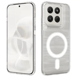 Enhanced Anti - Fingerprint Magnetic Transparent Phone Case with Crystal Clear PC TPU Back for Motorola Moto G Max 5G (Transparent)