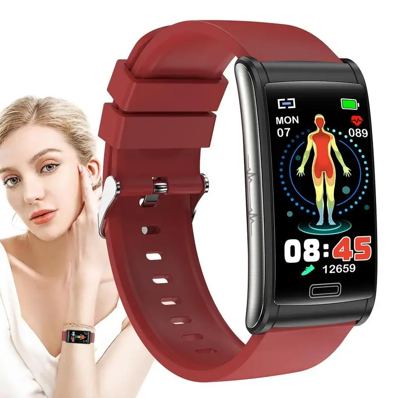 

Waterproof Outdoor Fitness Trackers Bracelet Non Invasive Blood Glucose Smart Watch Heart Rate BP Body Temperature Monitor