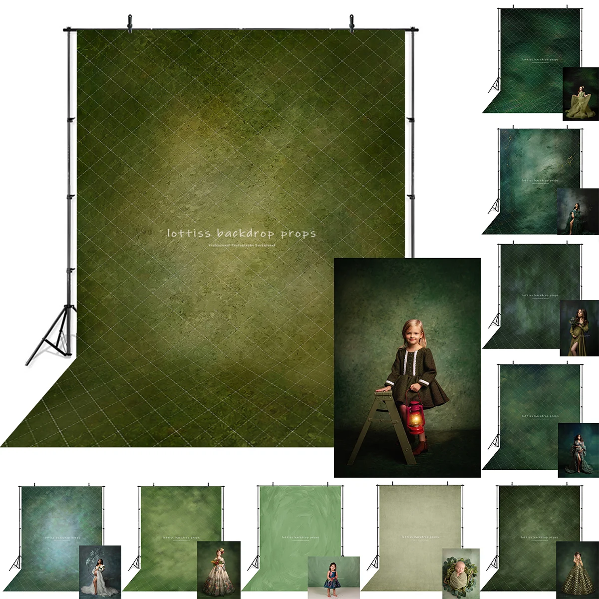 Green Solid Textured Backdrops Child Adult Photocall Woman Pregnant Photocall Decors Garden Grass Color Backgrounds photo backdrop