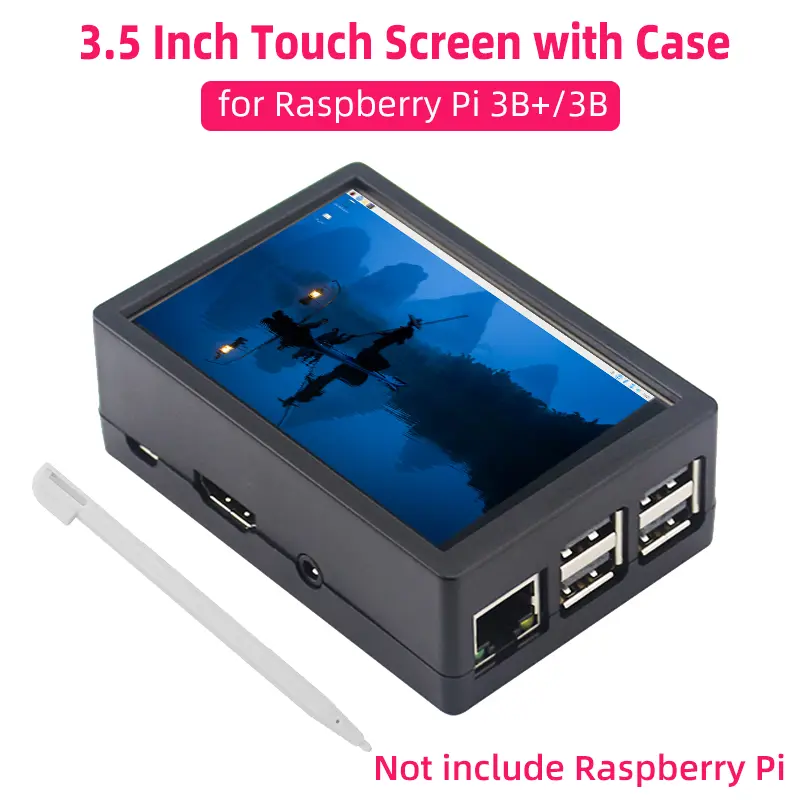 Raspberry Pi 3B Plus 3.5 Inch Touch Screen 320*480 TFT LCD GPIO Interface Display + ABS Case for Raspberry Pi 3 Model B/B+ image 1